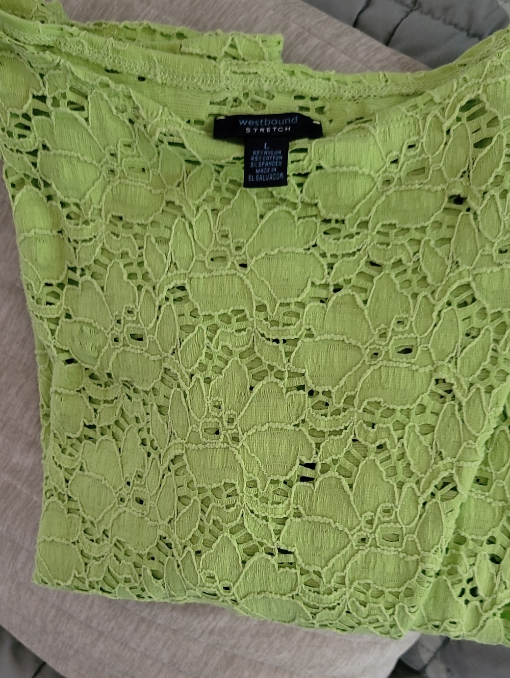 Westbound Lime Green Crochet Lace Tank Top
